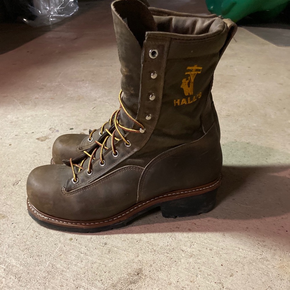 Halls Lace to Toe steel toe boot size 10D Men’s
